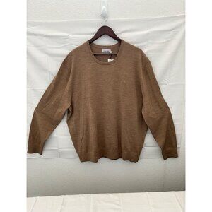 Calvin Klein Men's Extra-Fine Merino Wool Sweater 2XL Tan